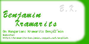 benjamin kramarits business card